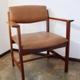 1960s Scandinavian armchair – rosewood, leather, vintage