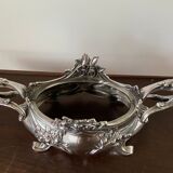 Vintage silver metal planter