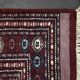Handwoven red Boukhara oriental rug, 1960s