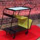 Rolling table, black and yellow service