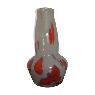 Vase en verre soufflé années 70