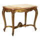 Petite table ancienne style baroque en bois sculpté, Italie, XIXe siècle
