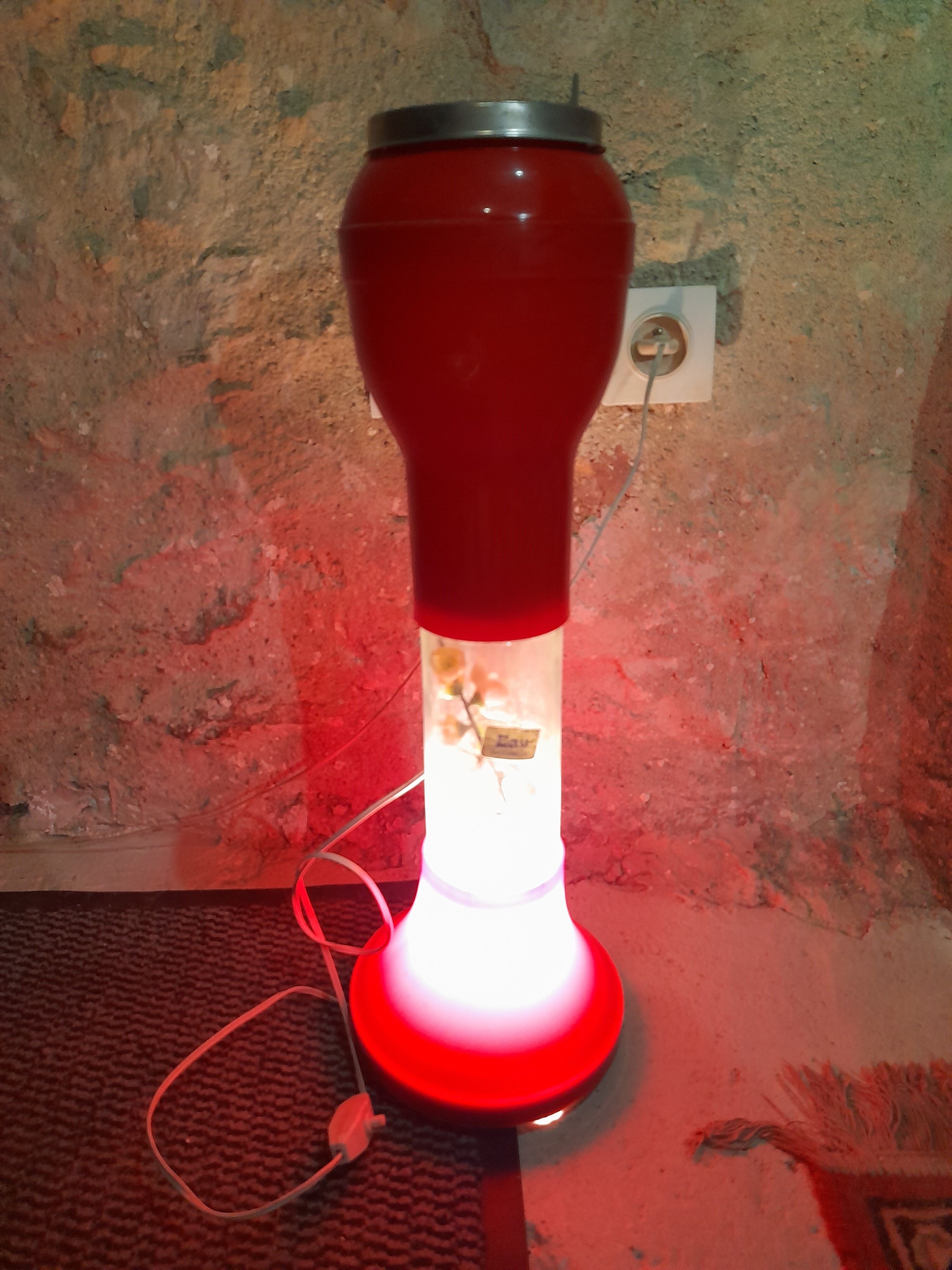 Vintage tulip ashtray lamp