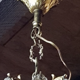 Lustre en bronze à pampilles