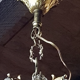 Bronze chandelier with stamps