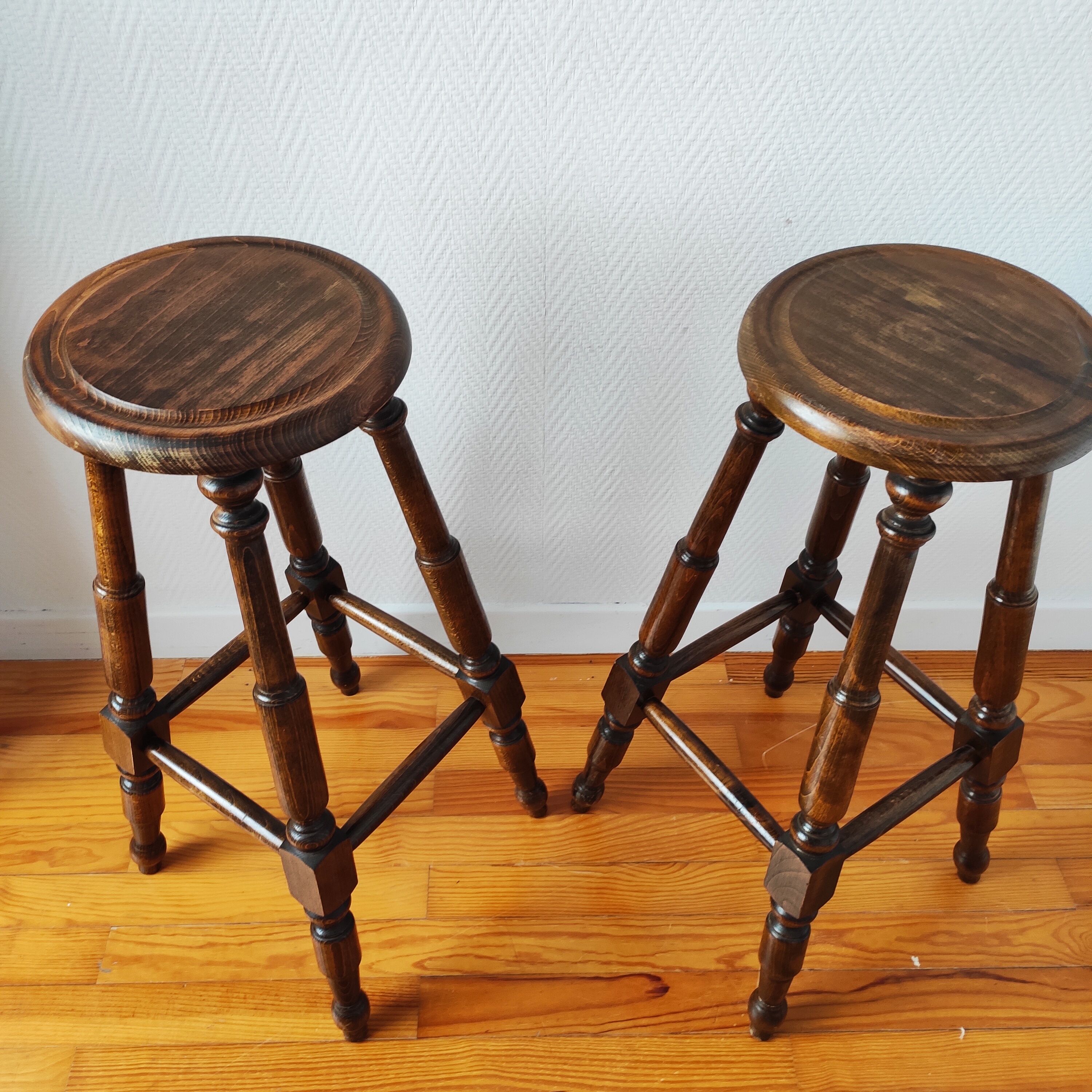Paire de tabouret de bar vintage