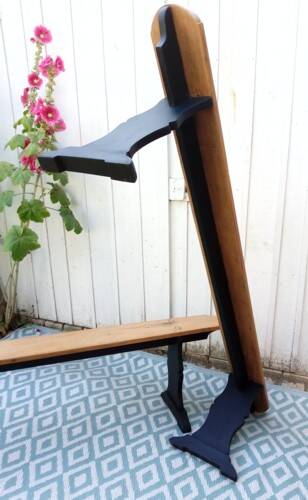 Pair of large wooden benches