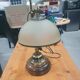 Lampe de bureau bois et bronze