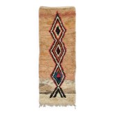 Tapis couloir marocain Boujad beige 75 x 280 cm