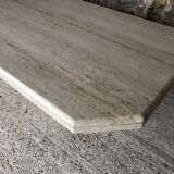 Large octagonal coffee table in 70s/80s travertine