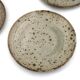 Dessert plates in pyrite stoneware by Gustave Tiffoche, ceramic from the 1970s.