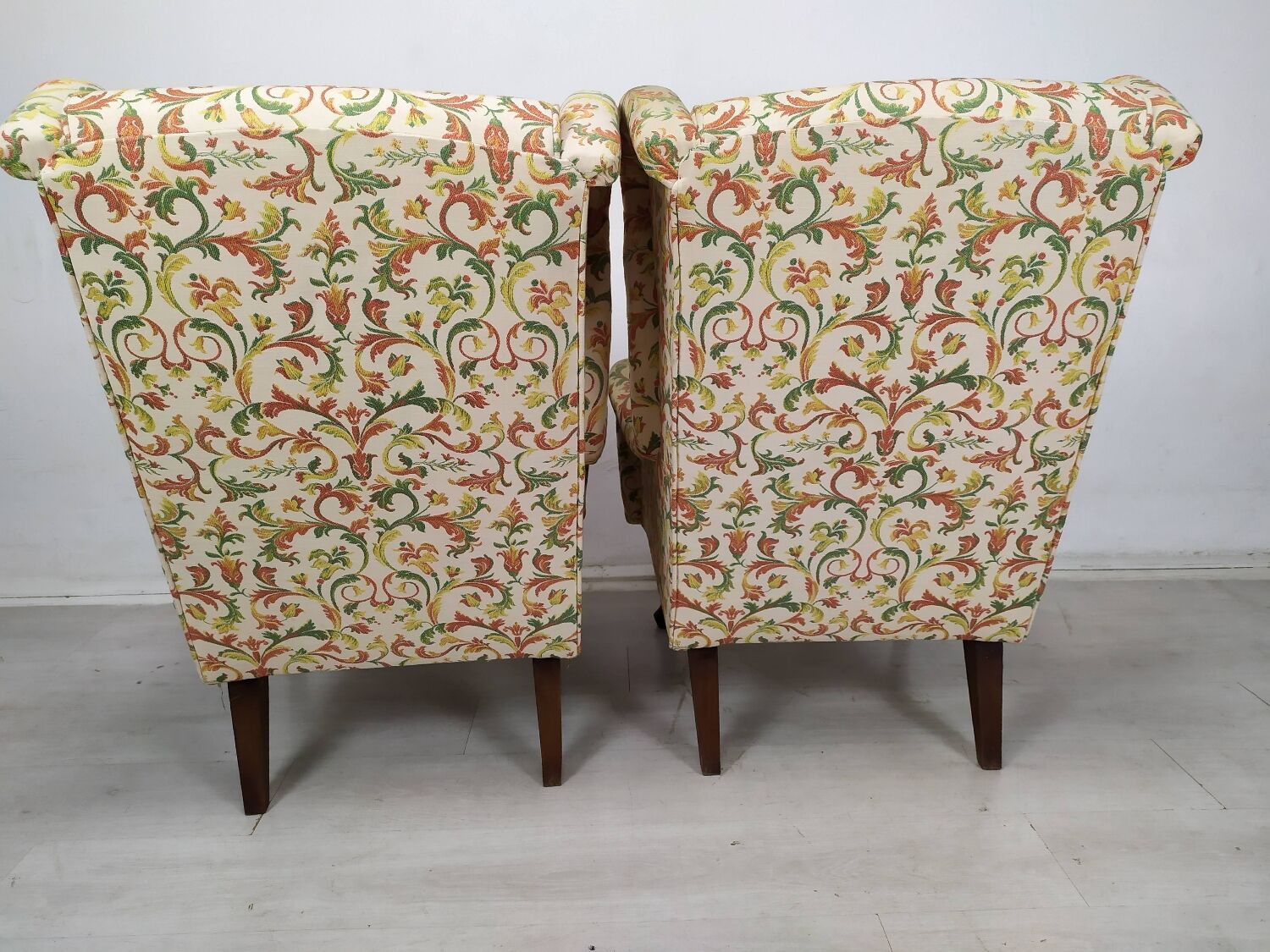 Pair of armchairs with ears