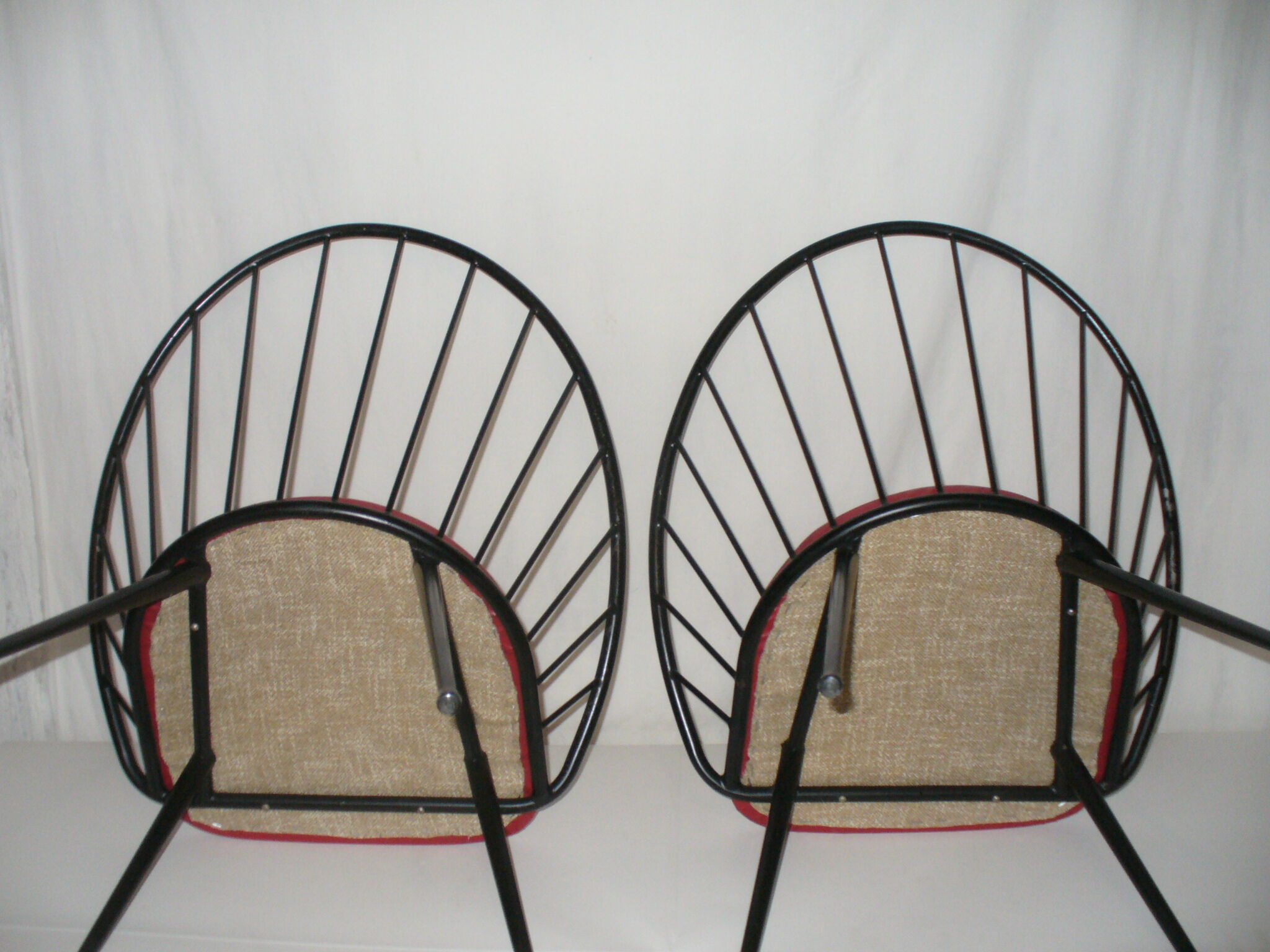 Pair of barrel style chairs from the 50s