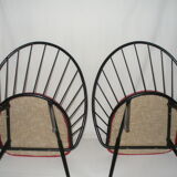 Pair of barrel style chairs from the 50s
