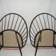 Pair of barrel style chairs from the 50s