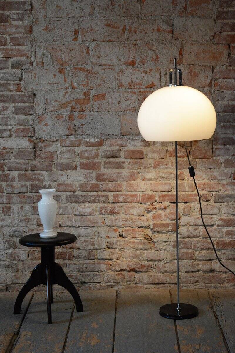 Mid-Century Chrome Floor Lamp by Guzzini for Meblo, Italy, 1960s