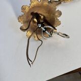 Important six-light chandelier in chiselled gilded bronze, Empire, 19th century