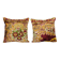 Set of 2 vintage velvet cushion covers 51x51 cm