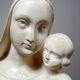 Bust of the Virgin and Child, waxed plaster, old art deco style, PP Deposited