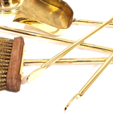 Solid brass fireplace servant 4 accessories