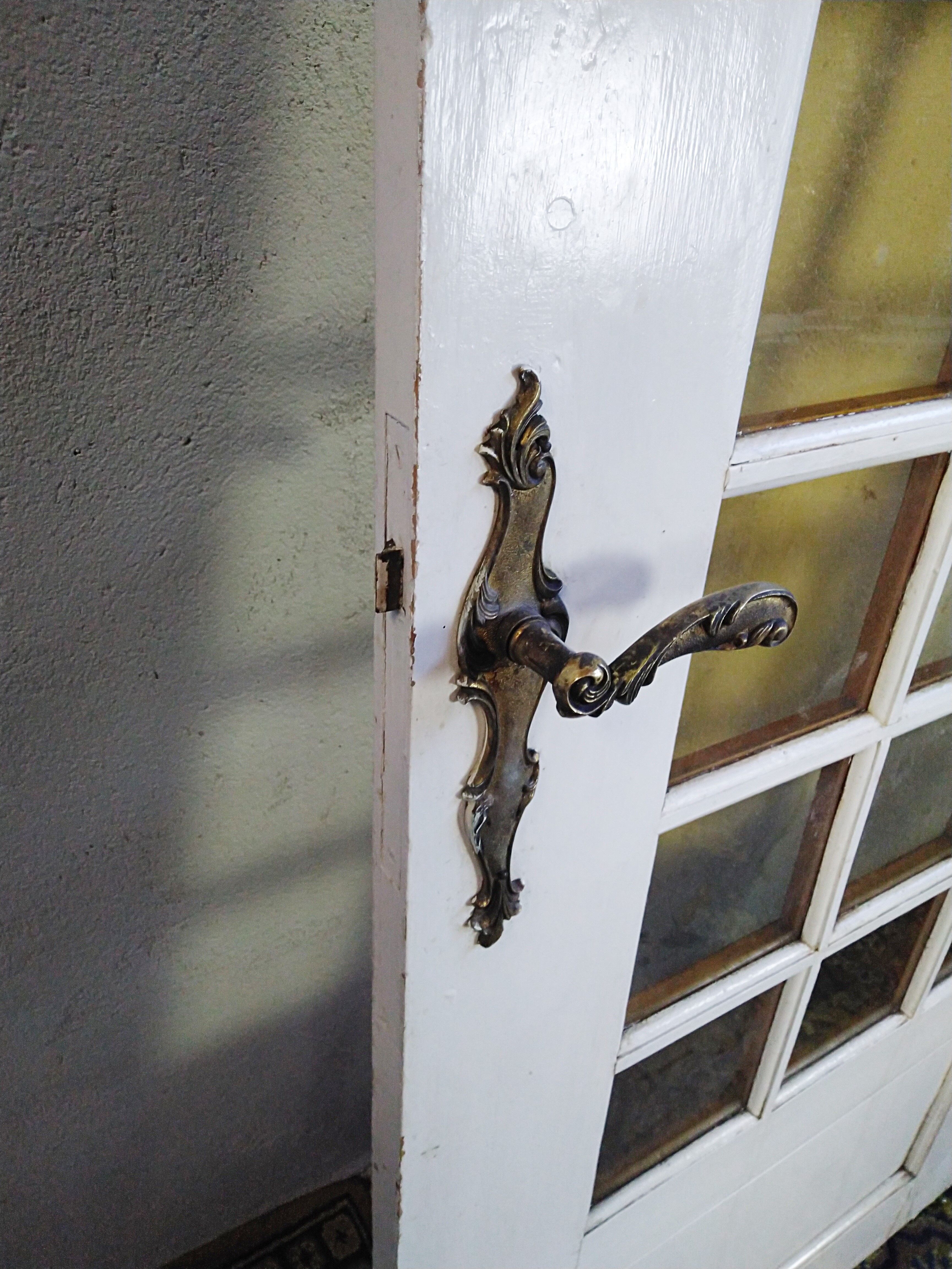 Solid oak glass door