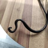 Set of 2 vintage wrought iron coat hooks / gallows / plant holders