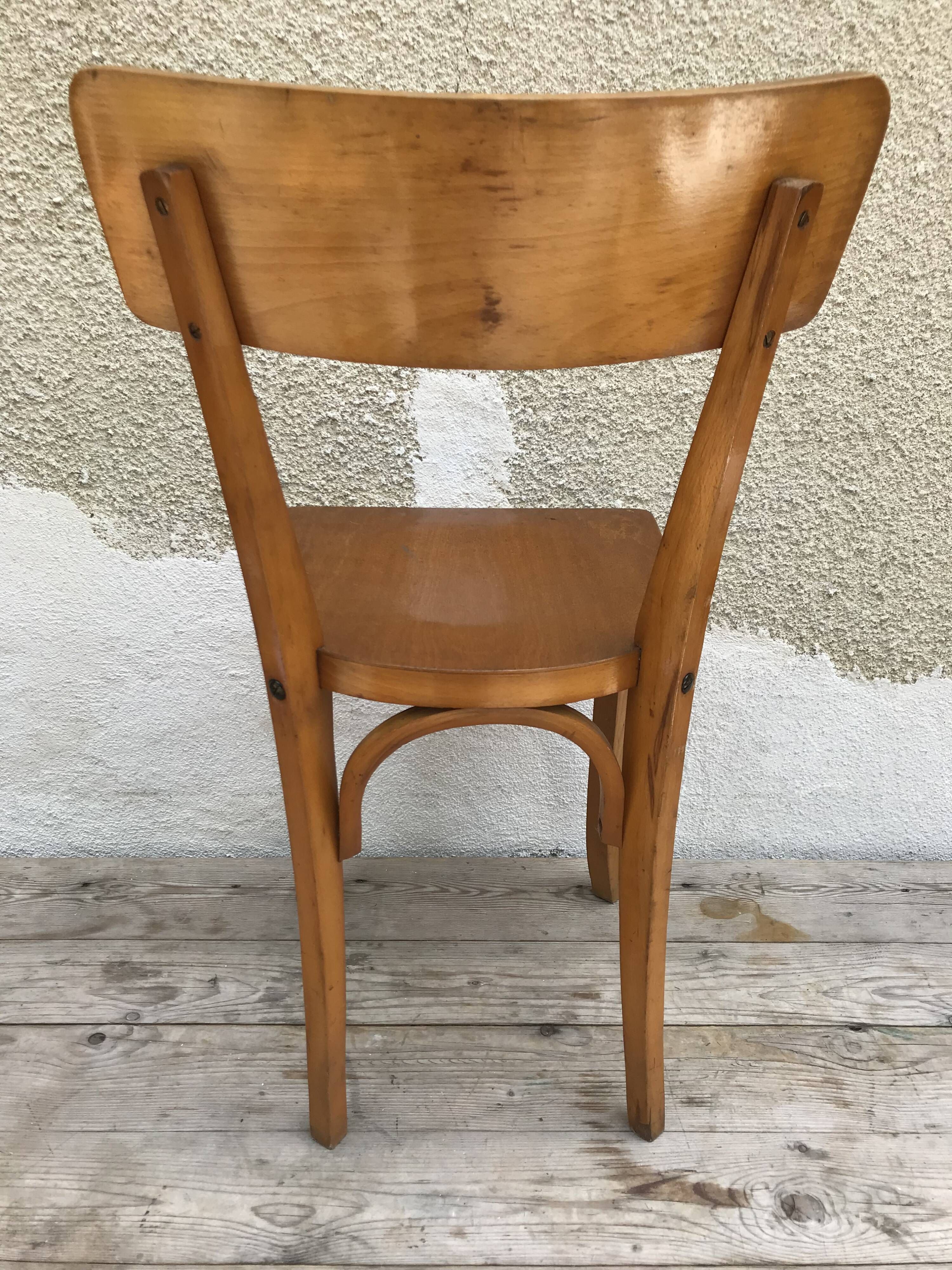 Pair of old bistro chairs 70s Vintage