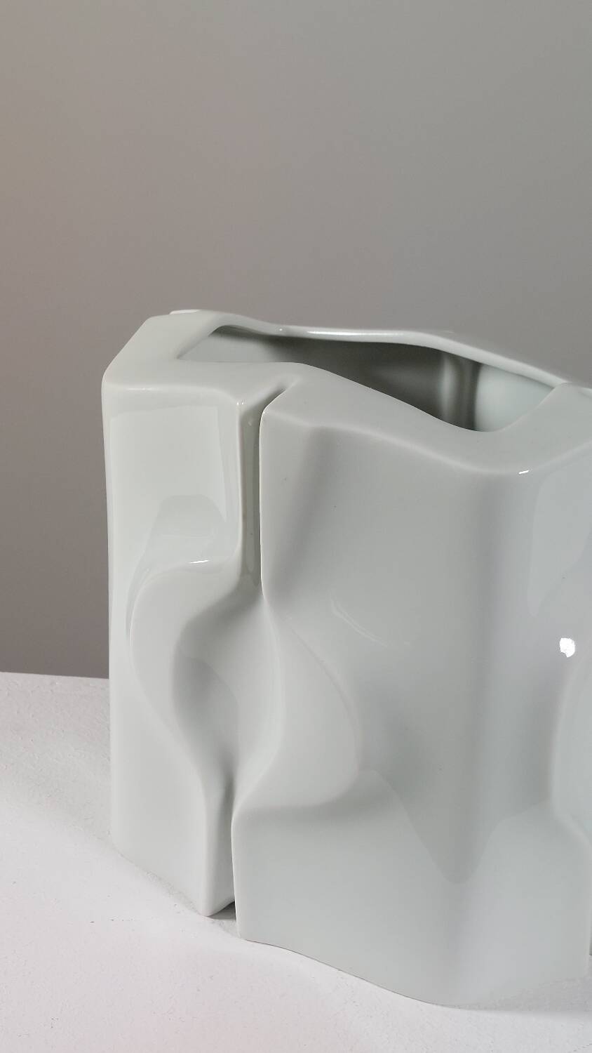 Vintage Op-art porcelain vase by Klaus Henning for Fürstenberg