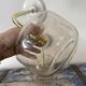 Pair of vintage smoked glass wall lights