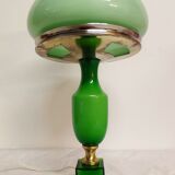 Glass and bronze table lamp, Spain, 1950
