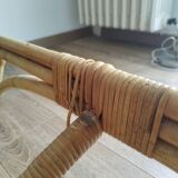 Rattan basket bed