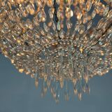 Pearl Bag, Chandelier Trimmed with Rows of Cut Crystal Beads, Circa 1