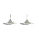 Pair of Cinea suspensions, Leucos workshop, handmade in Murano, design Giusto Toso, circa 197
