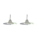 Pair of Cinea suspensions, Leucos workshop, handmade in Murano, design Giusto Toso, circa 197