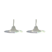 Lot de 2 suspensions Cinea, atelier Leucos, faites à la main à Murano, design Giusto Toso, circa 197