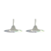 Pair of Cinea suspensions, Leucos workshop, handmade in Murano, design Giusto Toso, circa 197