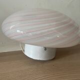 Murano Pink Swirl Glass Ceiling Light by Venini