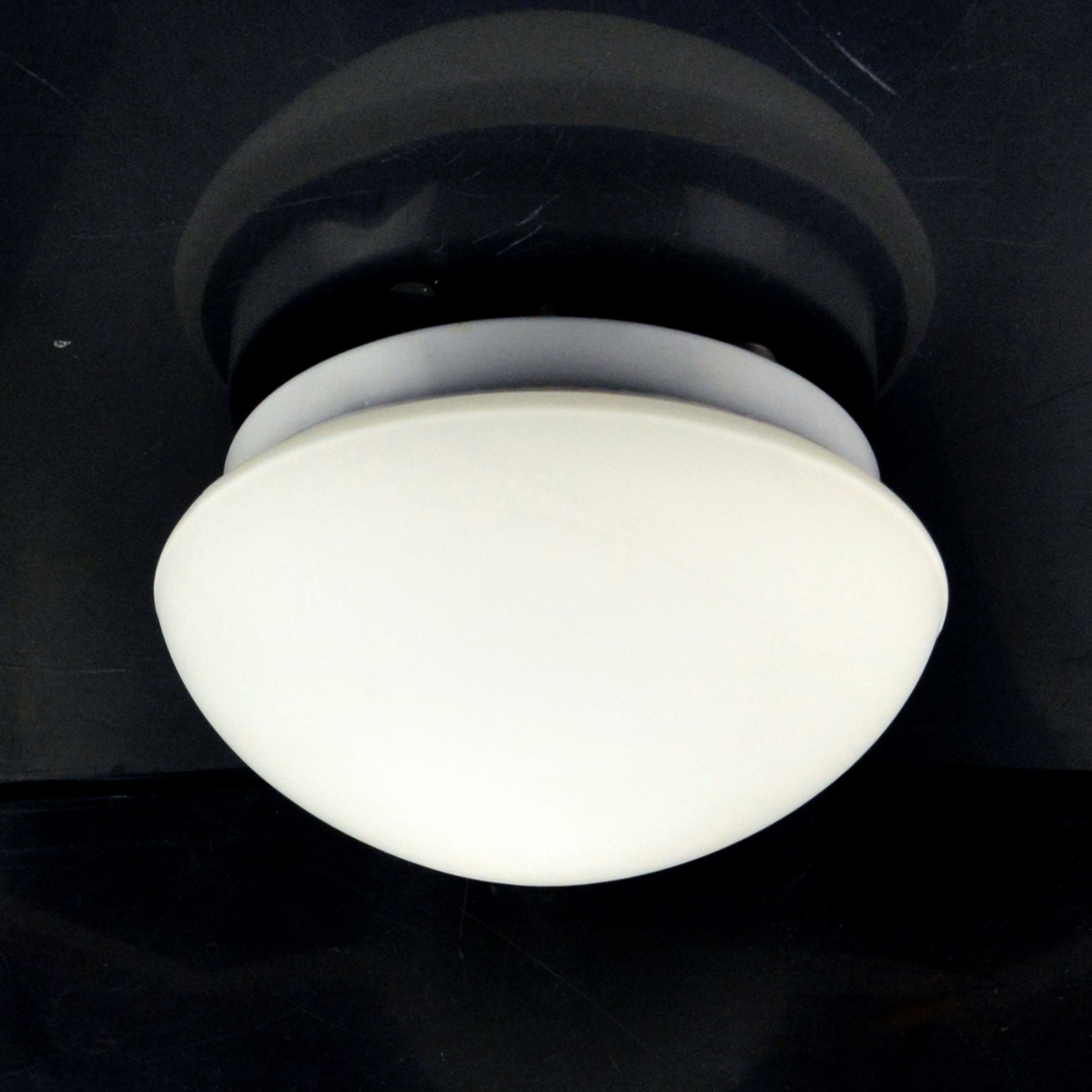 1980s minimalist small white ceiling lamp Globo lighting Germany