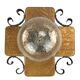 60s 70s wall lamp wall light glass Brutalist Kaiser Leuchten Germany