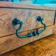Olive wood storage cabinet