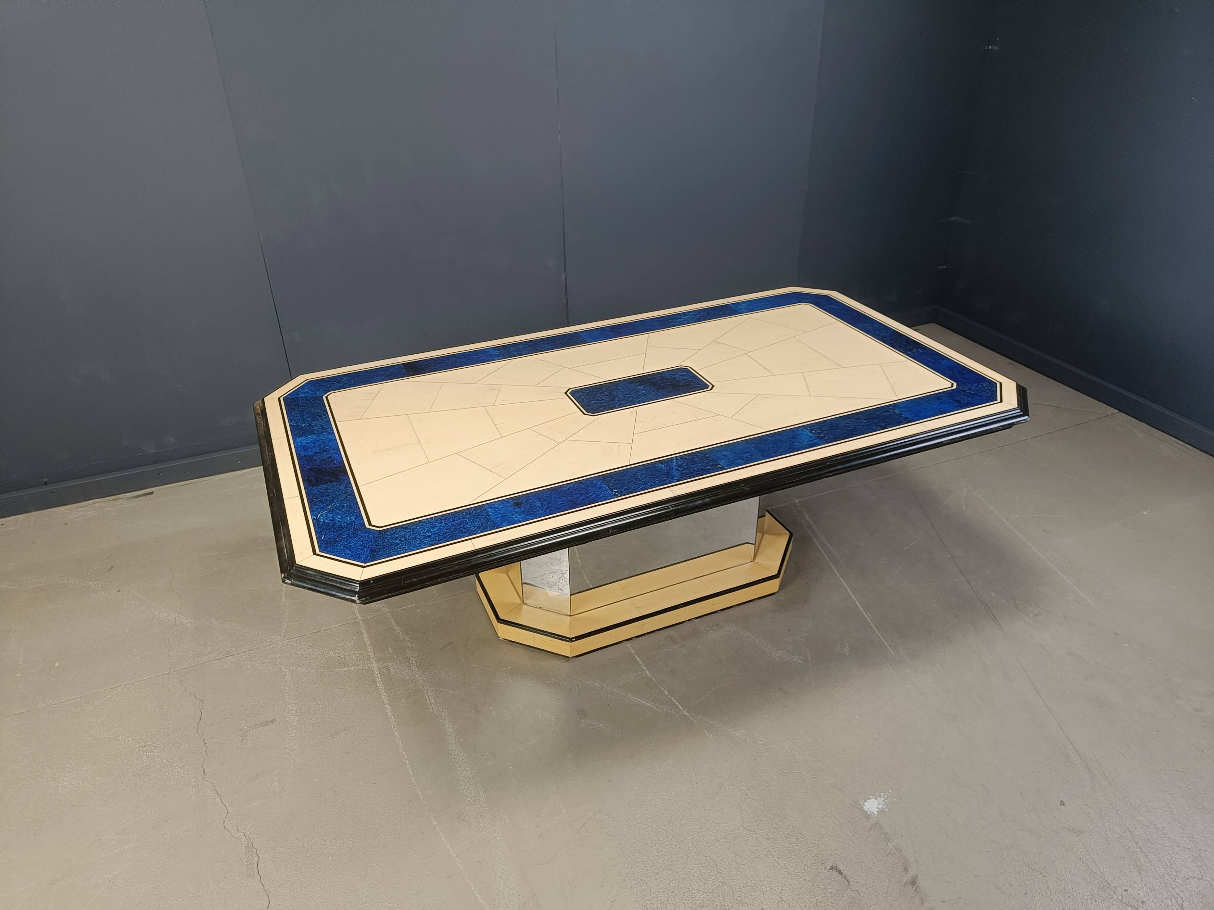 Vintage lacquered dining table, 1970s