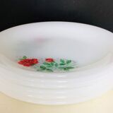 6 dessert plates in arcopal