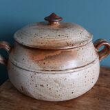 Stoneware tureen from Puisaye, signed Jean Pierre Prud’homme