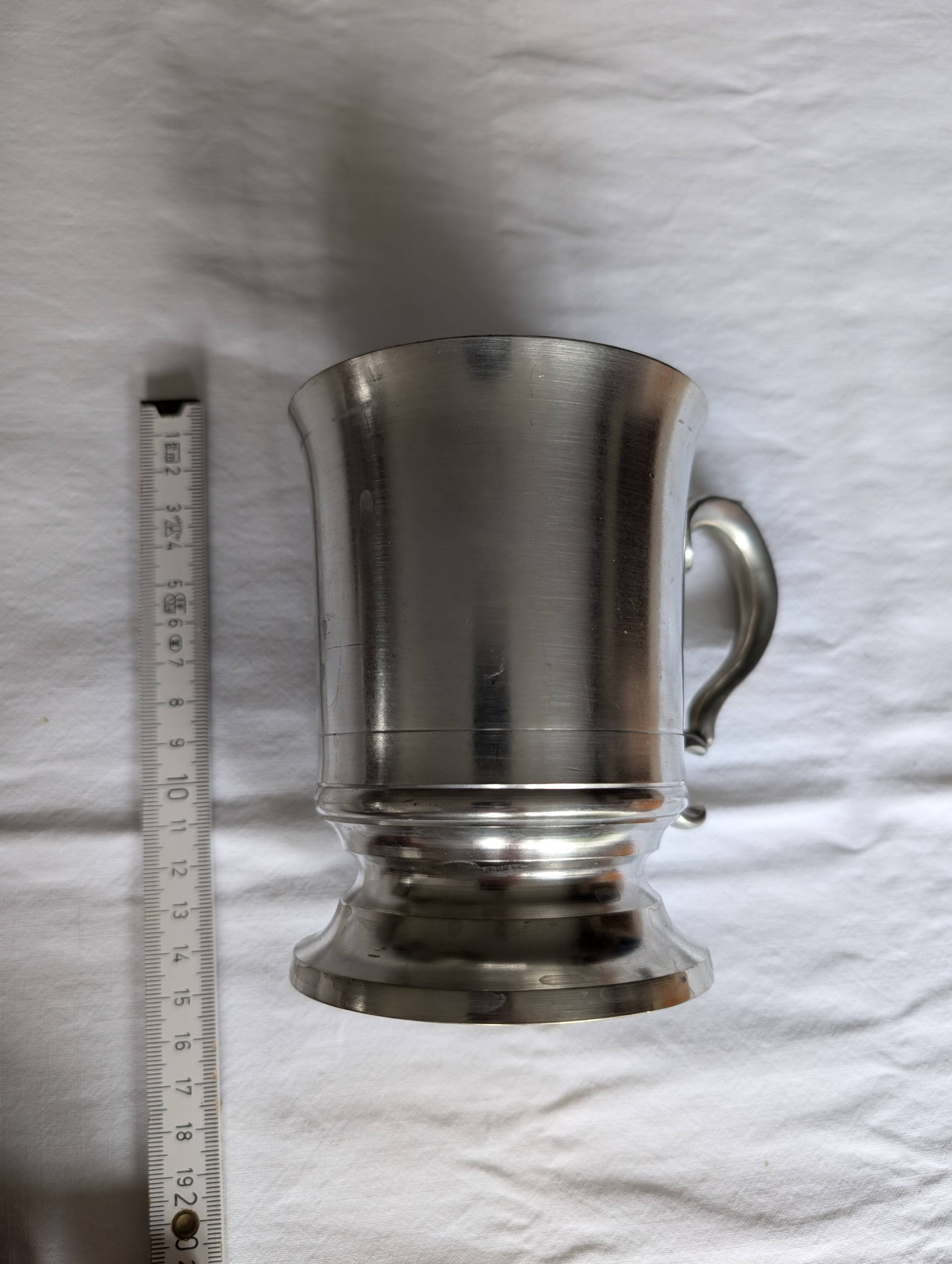 Pewter jug and cups set