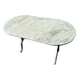 Godin cast iron and marble bistro table. 50's