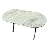 Table de bistrot Godin en fonte et marbre. 50’s