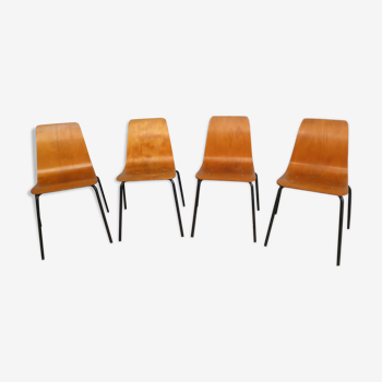 4 Papyrus chairs by Pierre Guariche 60