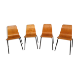 4 Papyrus chairs by Pierre Guariche 60