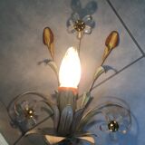 Pair of sconces in metal and glass