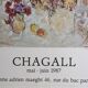 Marc chagall (after), galerie adrien maeght, 1987. original exhibition poster